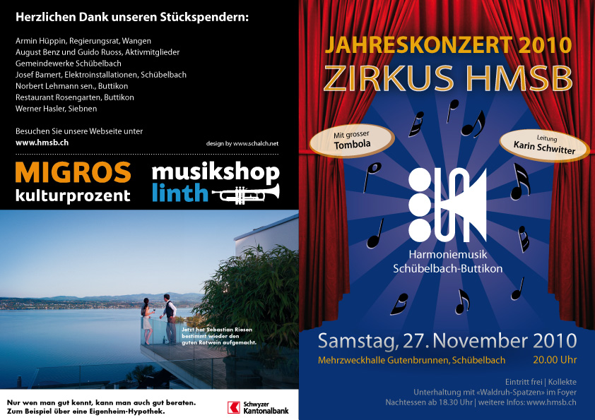 Programm Jahreskonzert 2010 Umschlag